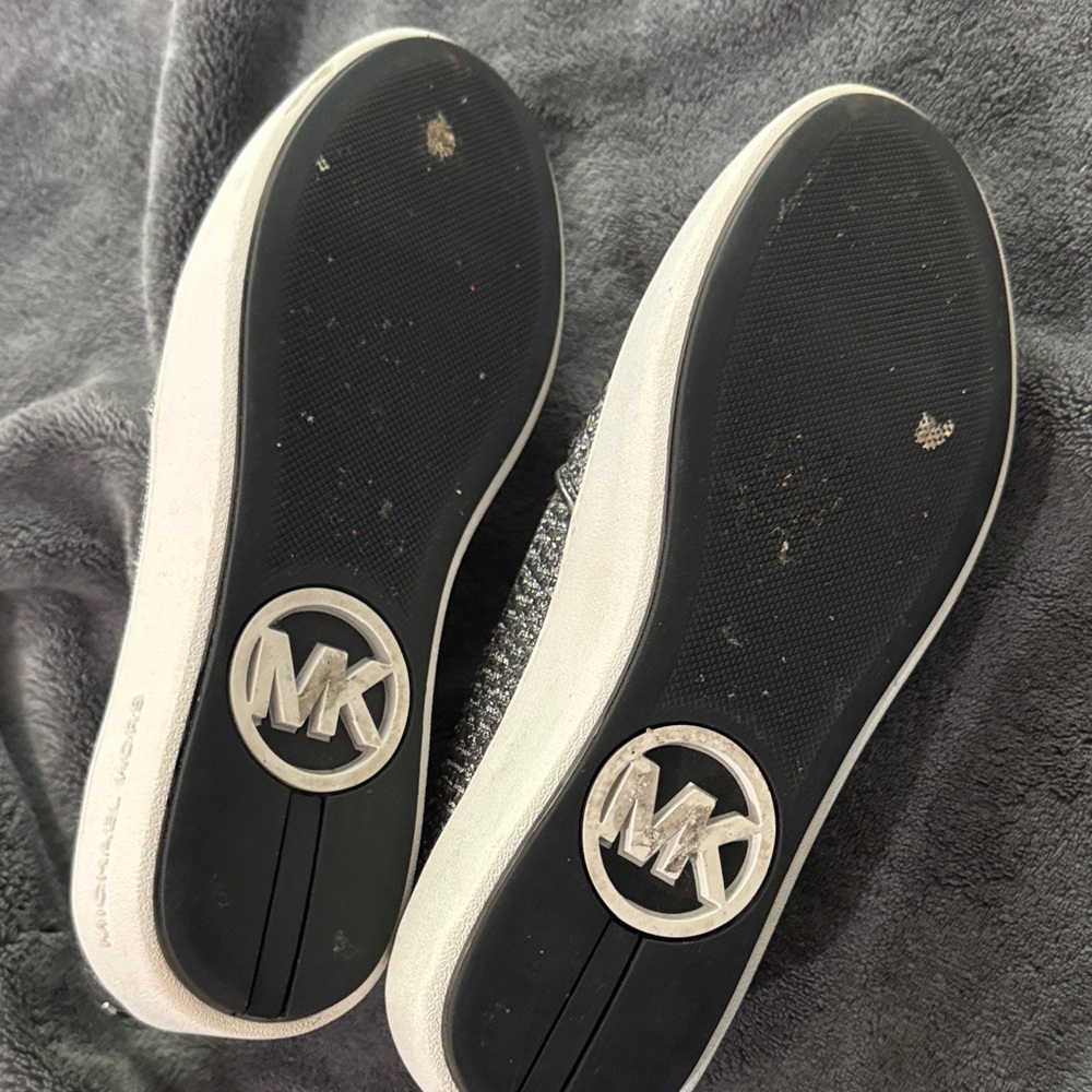 Michael Kors Glittering Silver Slip-Ons - Picture 5 of 5